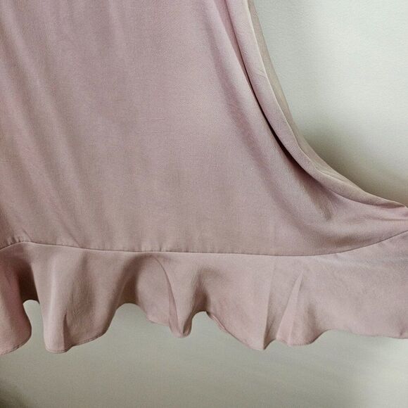 NWT EXPRESS LIGHT PINK TIE SHOULDER TANK DRESS TIERED RUFFLED HEM SIZE XL - Picture 9 of 16